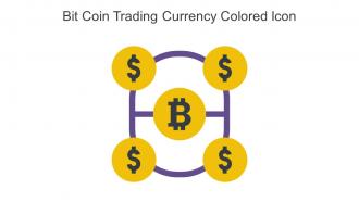 Bit Coin Trading Currency Colored Icon In Powerpoint Pptx Png And Editable Eps Format