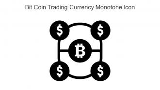 Bit Coin Trading Currency Monotone Icon In Powerpoint Pptx Png And Editable Eps Format