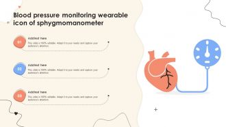 Blood Pressure Monitoring Wearable Icon Of Sphygmomanometer