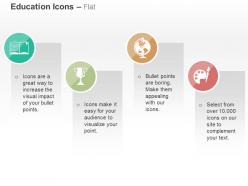 Book trophy study abroad art ppt icons graphics