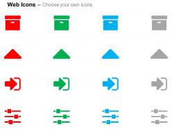 Box play forward connection volume controls ppt icons graphics