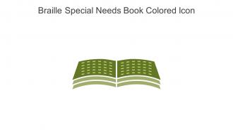 Braille Special Needs Book Colored Icon In Powerpoint Pptx Png And Editable Eps Format