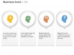 Brainstorming hierarchy settings questions in mind ppt icons graphics