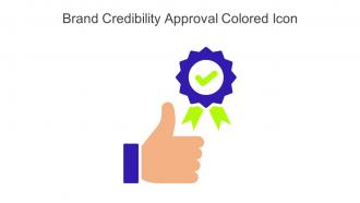 Brand Credibility Approval Colored Icon In Powerpoint Pptx Png And Editable Eps Format