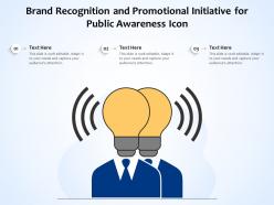 Brand recognition and promotional initiative for public awareness icon