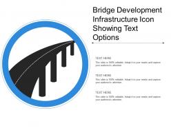 Bridge development infrastructure icon showing text options