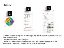 Bs six staged multicolored circular flow diagram with icons flat powerpoint design
