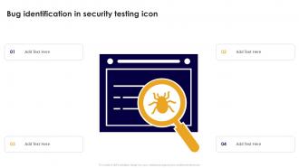 Bug Identification In Security Testing Icon