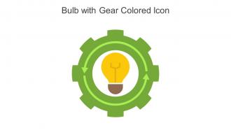 Bulb With Gear Colored Icon In Powerpoint Pptx Png And Editable Eps Format