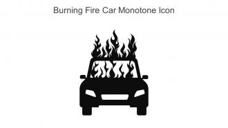 Burning Fire Car Monotone Icon In Powerpoint Pptx Png And Editable Eps Format