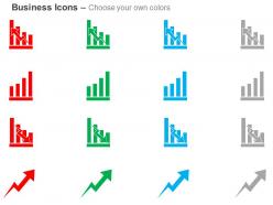 Business bar graph growth decline arrow analysis chart ppt icons graphics