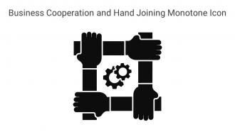 Business Cooperation And Hand Joining Monotone Icon In Powerpoint Pptx Png And Editable Eps Format