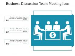Business discussion team meeting icon