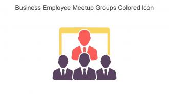 Business Employee Meetup Groups Colored Icon In Powerpoint Pptx Png And Editable Eps Format