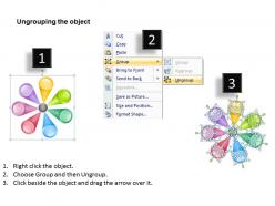 Business flowchart illustration of multicolored hub and spoke paradigm 7 stages powerpoint slides