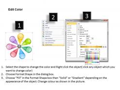 Business flowchart illustration of multicolored hub and spoke paradigm 7 stages powerpoint slides