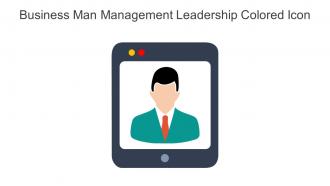Business Man Management Leadership Colored Icon In Powerpoint Pptx Png And Editable Eps Format
