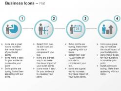 Business man pie chart flow chart result growth analysis ppt icons graphics