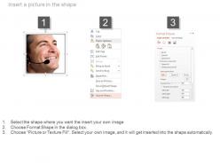 Business man with and icons for about us powerpoint slide