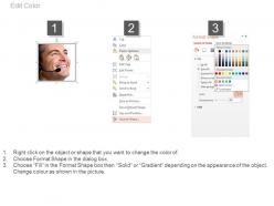 Business man with and icons for about us powerpoint slide