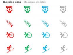 Business man with pencil dollar tag marketing strategy time management success ppt icons graphics