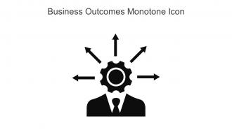 Business Outcomes Monotone Icon In Powerpoint Pptx Png And Editable Eps Format