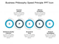 Business philosophy speed principle ppt icon
