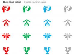 Business pie chart domestic help process flow ppt icons graphic