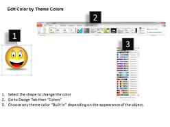 Business powerpoint templates 3d illustration of surprised emoticon picture sales ppt slides