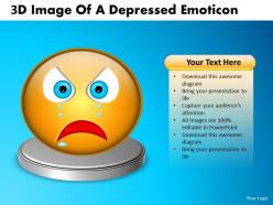 Business powerpoint templates 3d image of depressed emoticon sales ppt slides
