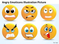 Business powerpoint templates angry emoticons illustration picture sales ppt slides