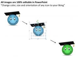 Business powerpoint templates emoticon of education 118