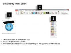 Business powerpoint templates emoticon of education 118