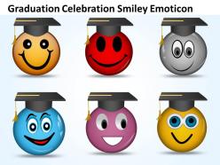 Business powerpoint templates graduation celebration smiley emoticon sales ppt slides