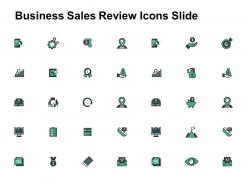 Business sales review icons slide location ppt powerpoint presentation diagram lists