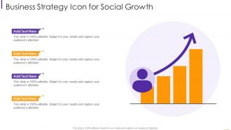 Business strategy icon for social growth