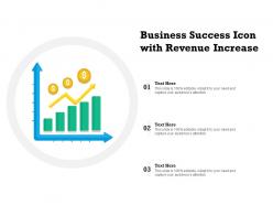 Business success icon with revenue increase