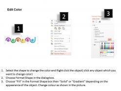 Business timeline with target bar graph and social media icons flat powerpoint design
