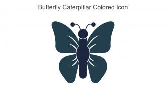 Butterfly Caterpillar Colored Icon In Powerpoint Pptx Png And Editable Eps Format