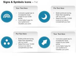 Button moon arrow sign ppt icons graphics