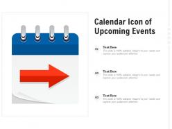 Calendar icon of upcoming events