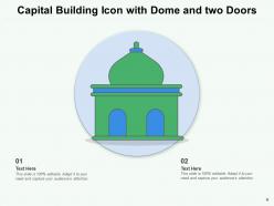 Capital Building Icon Investment Arrow Symbol Financial Calculator