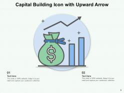 Capital Building Icon Investment Arrow Symbol Financial Calculator