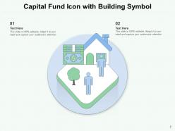 Capital Building Icon Investment Arrow Symbol Financial Calculator