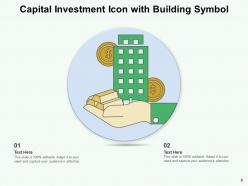 Capital Building Icon Investment Arrow Symbol Financial Calculator