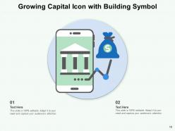 Capital Building Icon Investment Arrow Symbol Financial Calculator
