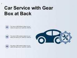 Car service sign icon on blue glossy square web button gear box