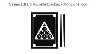 Casino Billiard Roulette Blackjack Monotone Icon In Powerpoint Pptx Png And Editable Eps Format
