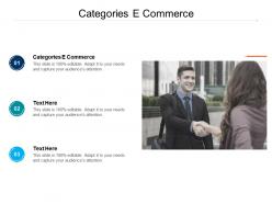 Categories e commerce ppt powerpoint presentation icon graphic images cpb