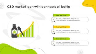 CBD Market Icon With Cannabis Oil Bottle